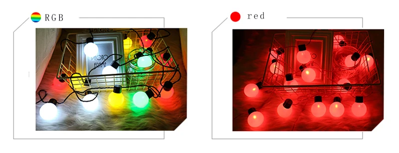 Iluminação ao ar Bola de Luz Luzes de Natal de Casamento Jardim da Lâmpada Livre Leds 4 cm Tamanho Grande Led String Fada Ano Novo Guirlanda 5 m 20 7 High Quality balls led string lights