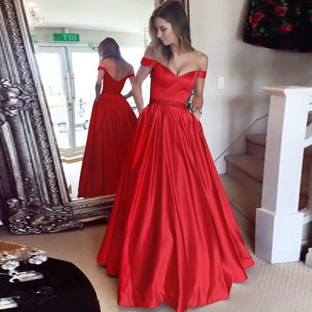 

Plus Size 5XL Women Evening Party Long Style Red Dress Elegant Sexy V Neck Off Shoulder Slash Neck Floor Length Vestido De Festa