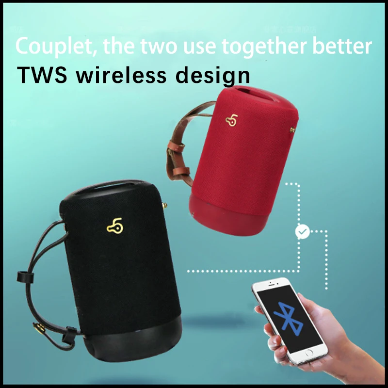 Портативный Tws 10 Вт Bluetooth динамик беспроводной динамик Саундбар аудио стерео Открытый Бумбокс водонепроницаемый caixa де сом бар