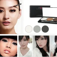 Лидер продаж для бровей Косметическая пудра Палитры косметический Макияж затенение комплект+ Кисточки зеркало 1# Тип wtlfdf