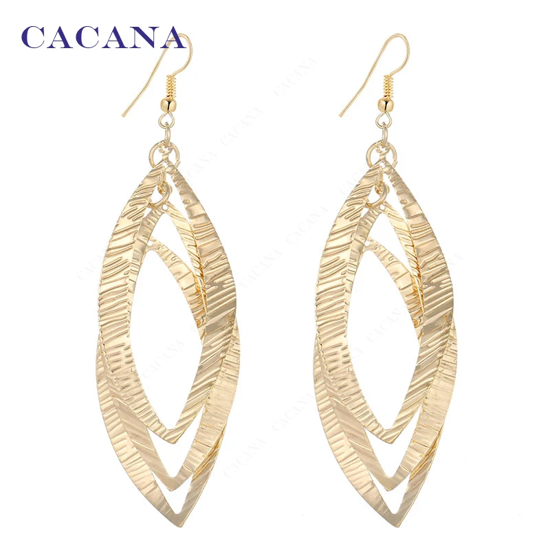 

CACANA Dangle Long Earrings For Women Oval Sequin Bijouterie Hot Sale No.A584 A585