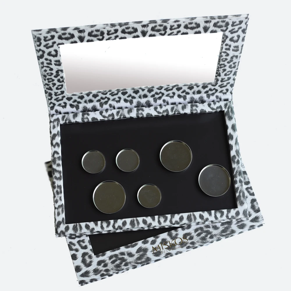 Miskos Макияж палитра Тени для век Leopard Пустой Магнитная Палитры DIY пополнения тени