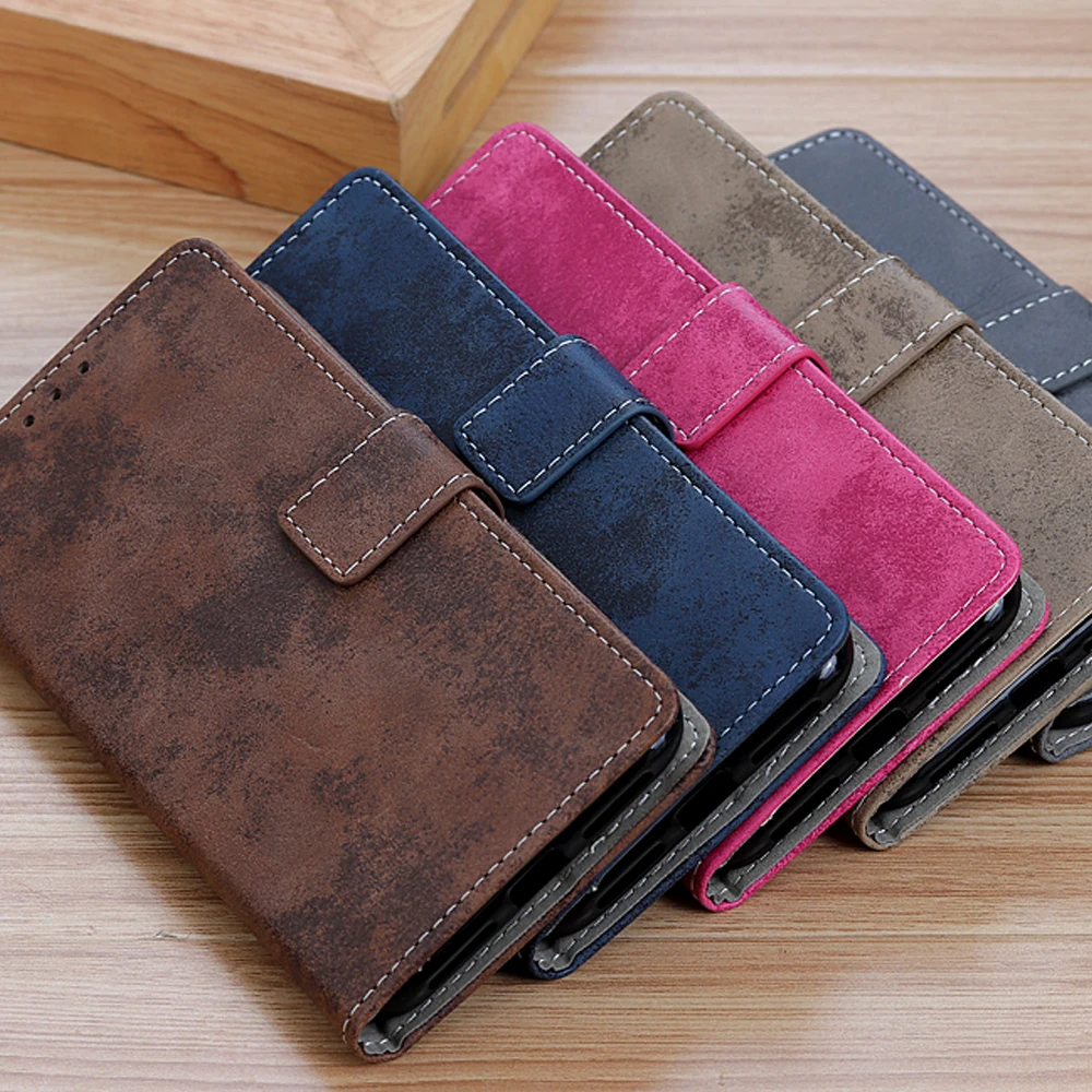 Wallet Case For Samsung Galaxy M10 M20 M30 Flip Vintage Magnetic Leather Business Book Case
