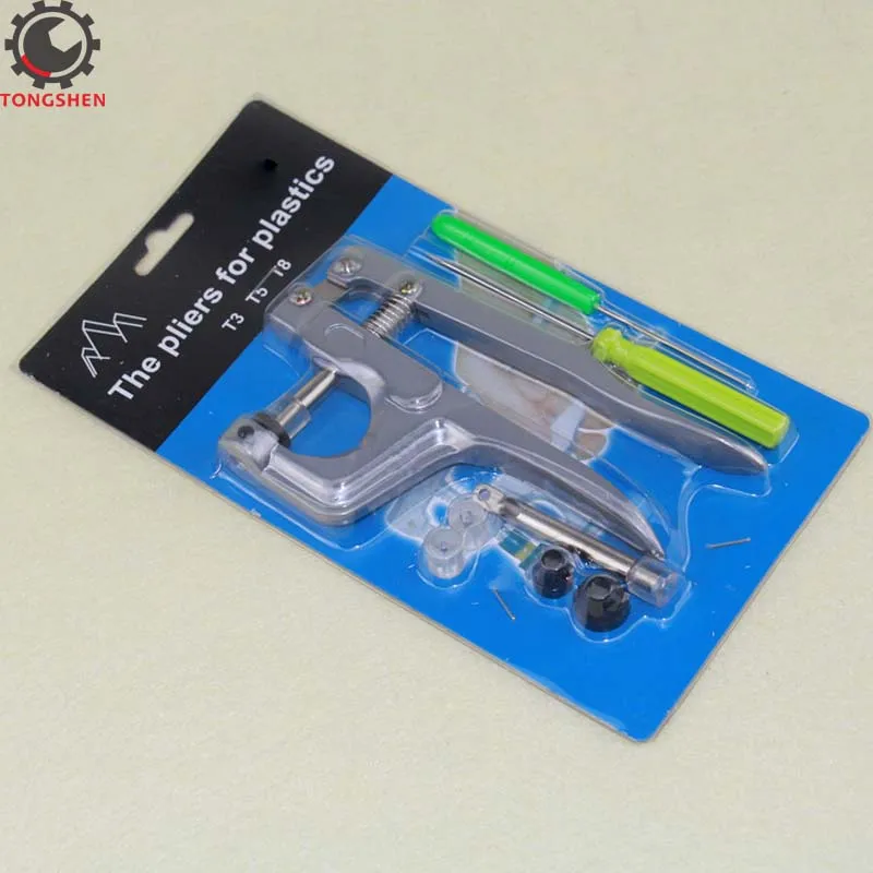 Metal Press Pliers Plastic Snaps Hand-held Tool Installs T3 T5 T8 Kam No-Sew Button Snap Fastener Attacher Punch | Дом и сад