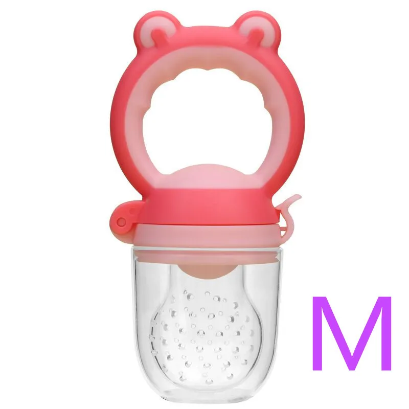 Свежий Ниблер для кормления силиконовые детские успокоитель младенцев фруктовое зубное кольцо кормушка для манекена для детских бутылочек, соски-пустышки для новорожденных соска Tetine - Цвет: red-M