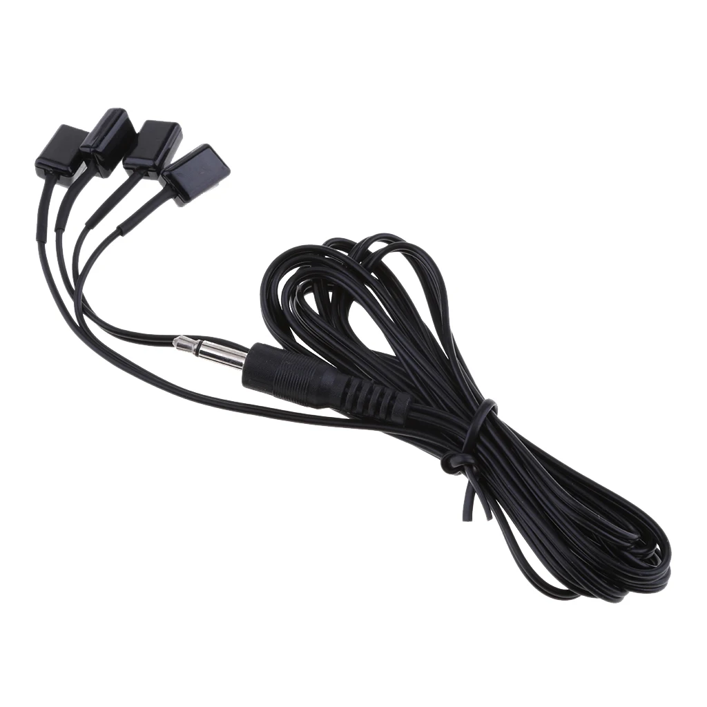 

Premium 3.28Ft IR Blasters Emitter Cable 3.5mm Male to 4 Transmitters Extension Cables Cords Strong anti-interference ability