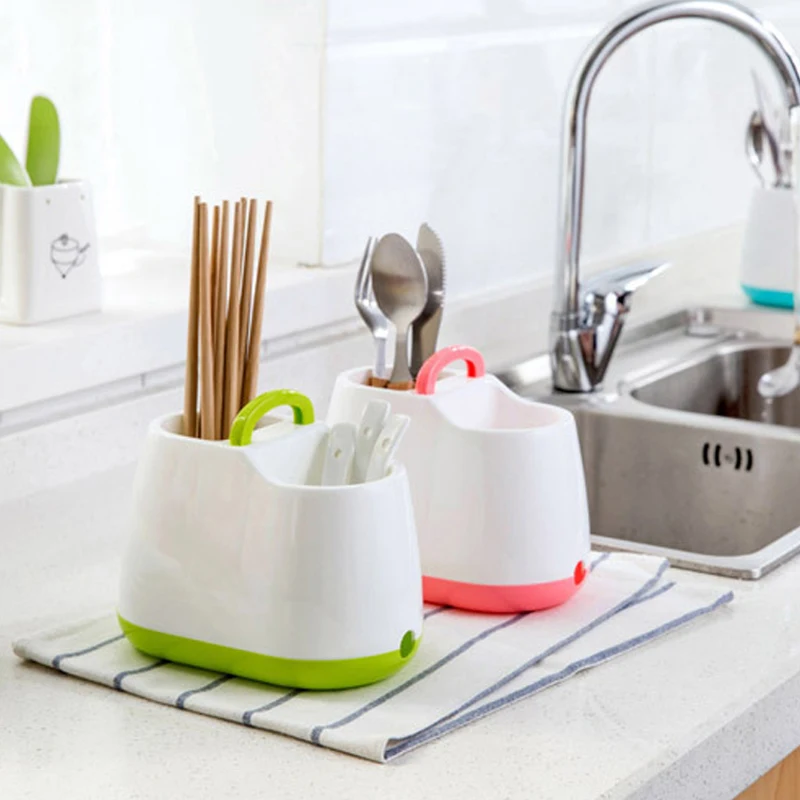 

Home Kitchen Tableware Draining Rack Chopsticks Spoon Fork Storage Box Cutlery Holder Detachable Drainer Strainer