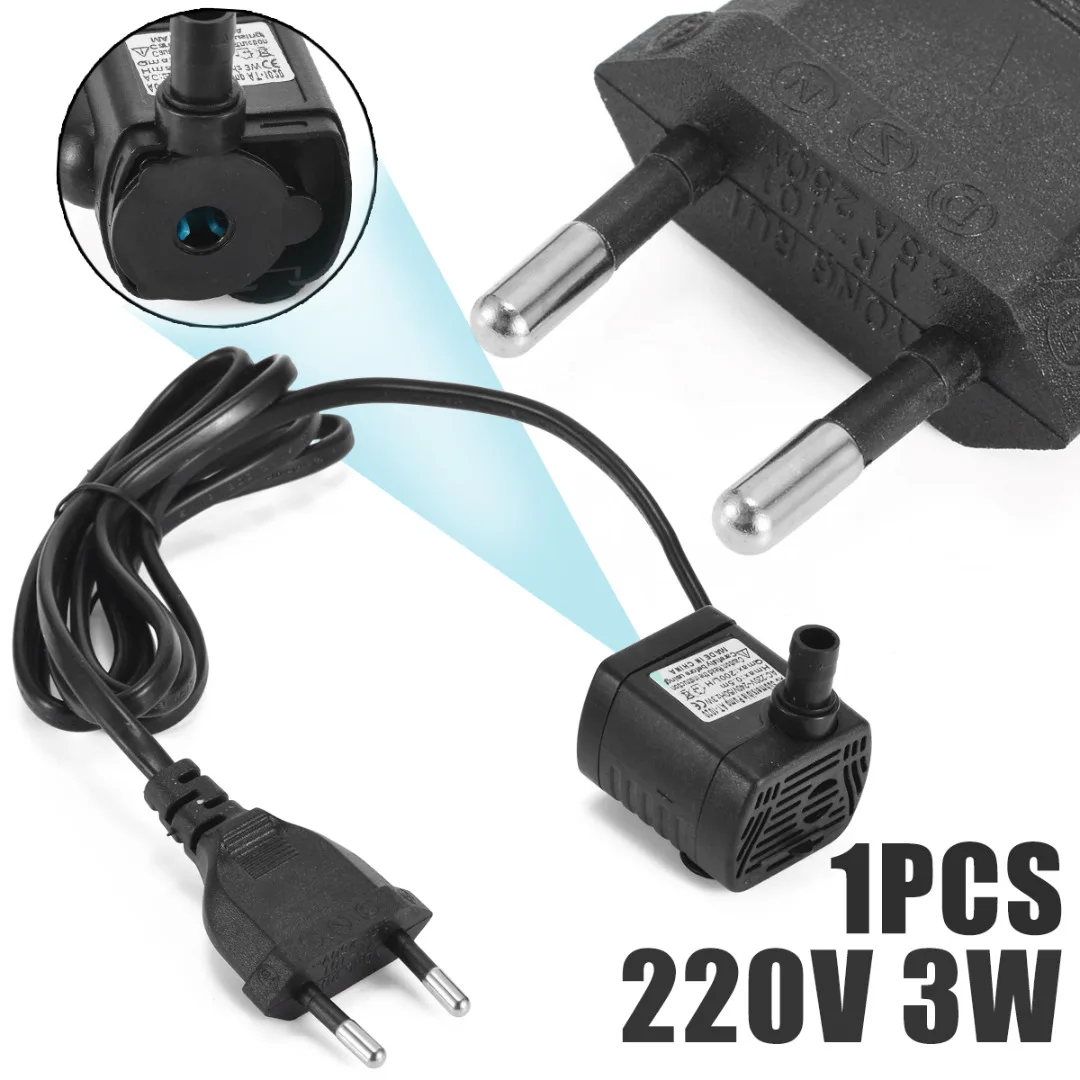 AC 110-120V/220-240V Mini Water Pump Submersible Water Pump Aquarium Fountain Pump Air Fish Tank Pond Water Pump 2styles