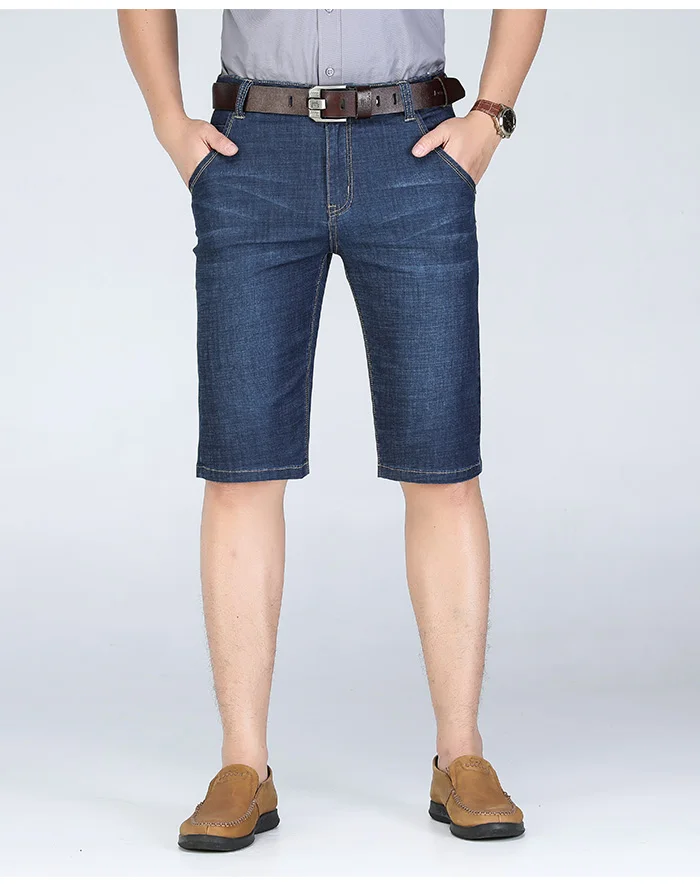 Jantour/Новинка г. летние джинсовые шорты модные мужские джинсы повседневные хлопковые облегающие высококачественные брендовые Одежда большого размера 28-40 42 44 4