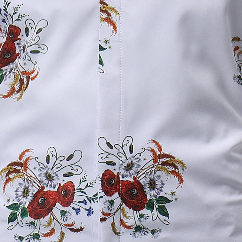 Модные Белые цветочный гавайская рубашка Для мужчин Для женщин 2018 Фирменная Новинка Лето Slim Fit короткий рукав пляжная рубашка Для мужчин