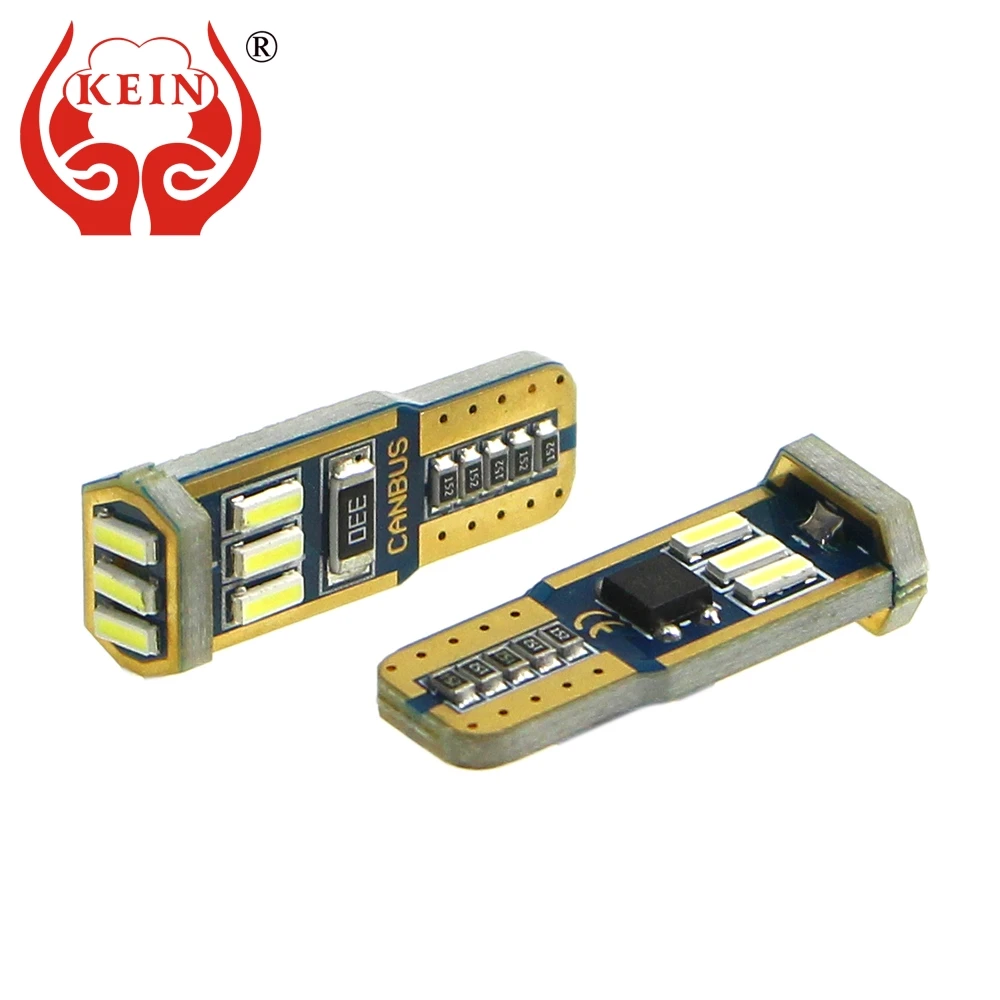 KEIN 6 шт. T10 W5W Светодиодная Лампа 194 9smd 4014 авто автомобиль t10 led 168 номерных знаков