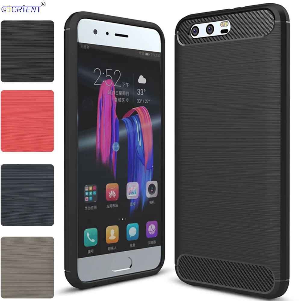 

Soft Case for Huawei Honor 9 Silicone Fitted Cover Honor9 STF-L09S STF-L09 Carbon Fiber Texture Bumper Cases STF L09 L09S Fundas
