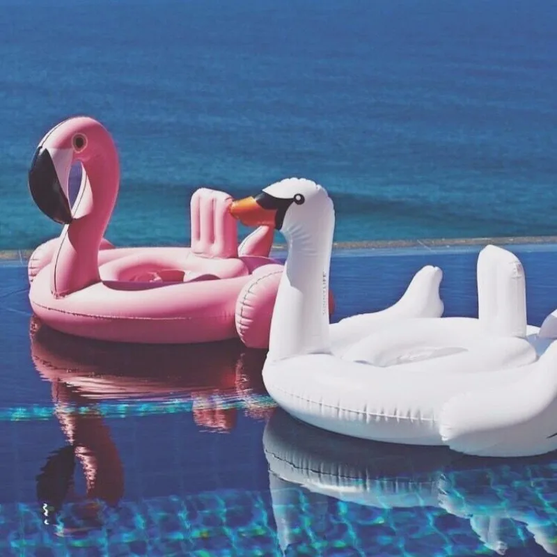 Милый Фламинго надувной матрас для бассейна круг с сиденьем Piscina дети плавать тренажер Laps малыш мальчик девочки Piscine детское кольцо для плавания Лебедь игрушка