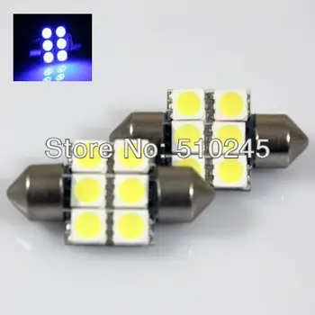 

100X auto C5W Car led light 5050SMD festoon 6 LED SMD 6SMD 36mm Auto led LIGHT LAMP bulbs Free shipping