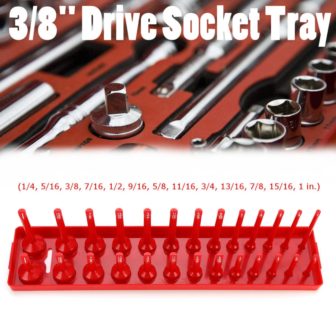 28 Socket Socket Rack Almacenamiento Bandeja Titular de la bandeja Estante Organizador STAND SAE 12 rojo-Black 28 Socket Socket Rack Almacenamiento Bandeja Titular de la bandeja Estante Organizador STAND SAE 12 rojo-Black
