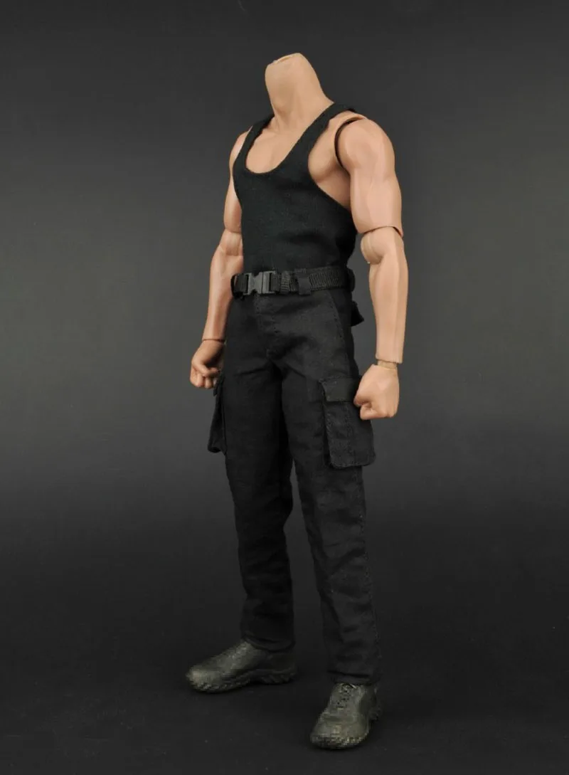 Lukcytoy 1/6 черная жилетка Рэмбо Stallone боевые брюки Одежда для 12 дюймов фигурка кукла модель L50 коллекция солидер игрушки