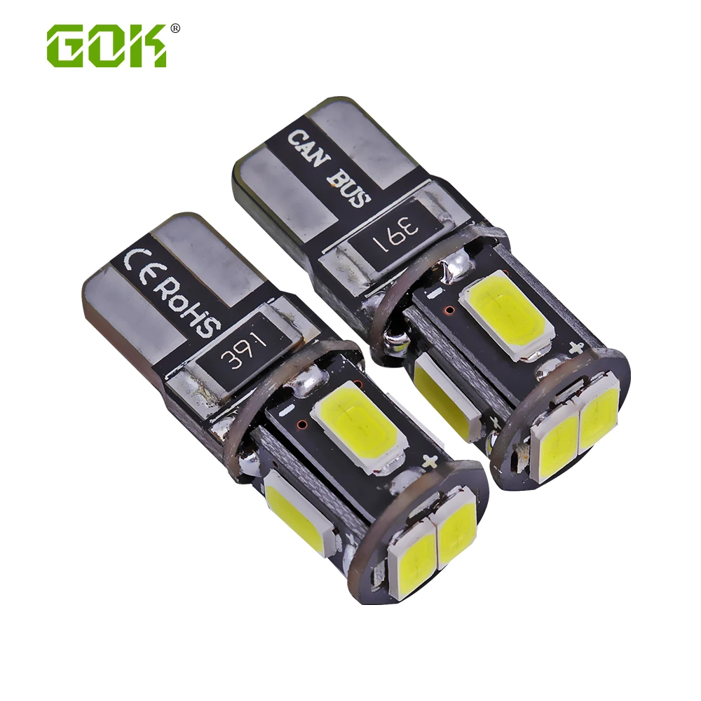 Супер яркий! 100 X T10 led W5W 6SMD canbus 5630 Canbus без ошибок 12 В автомобильная светодиодная