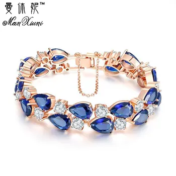 

Manxiuni Brand Top Quality Gold Colored Charm Beads Bracelet For Women Multicolor Cubic Zircon Bracelets Bangles Fashion Jewelry