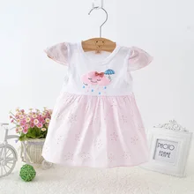 2019 Summer girls dresses Cute ruffles short sleeve baby clothing Party infant clothes kids dress for toddler children costume 2019 Summer girls dresses Cute ruffles short sleeve baby clothing Party infant clothes kids dress for toddler children costume