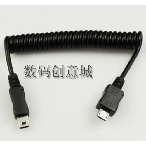 Кабель с Micro USB папа на Mini 5 pin в катушке Длина: 15 см (может быть расширен до 100 см)|male to