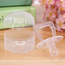 Portable Baby Infant Pacifier Nipple Cradle Case Holder Storage Box Clear Travel