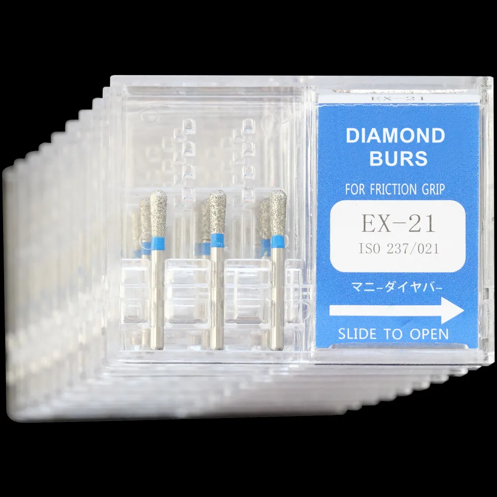 30Pcs(10Boxes) Dental Diamond Burs EX 21 Polisher Drill FG1.6mm High