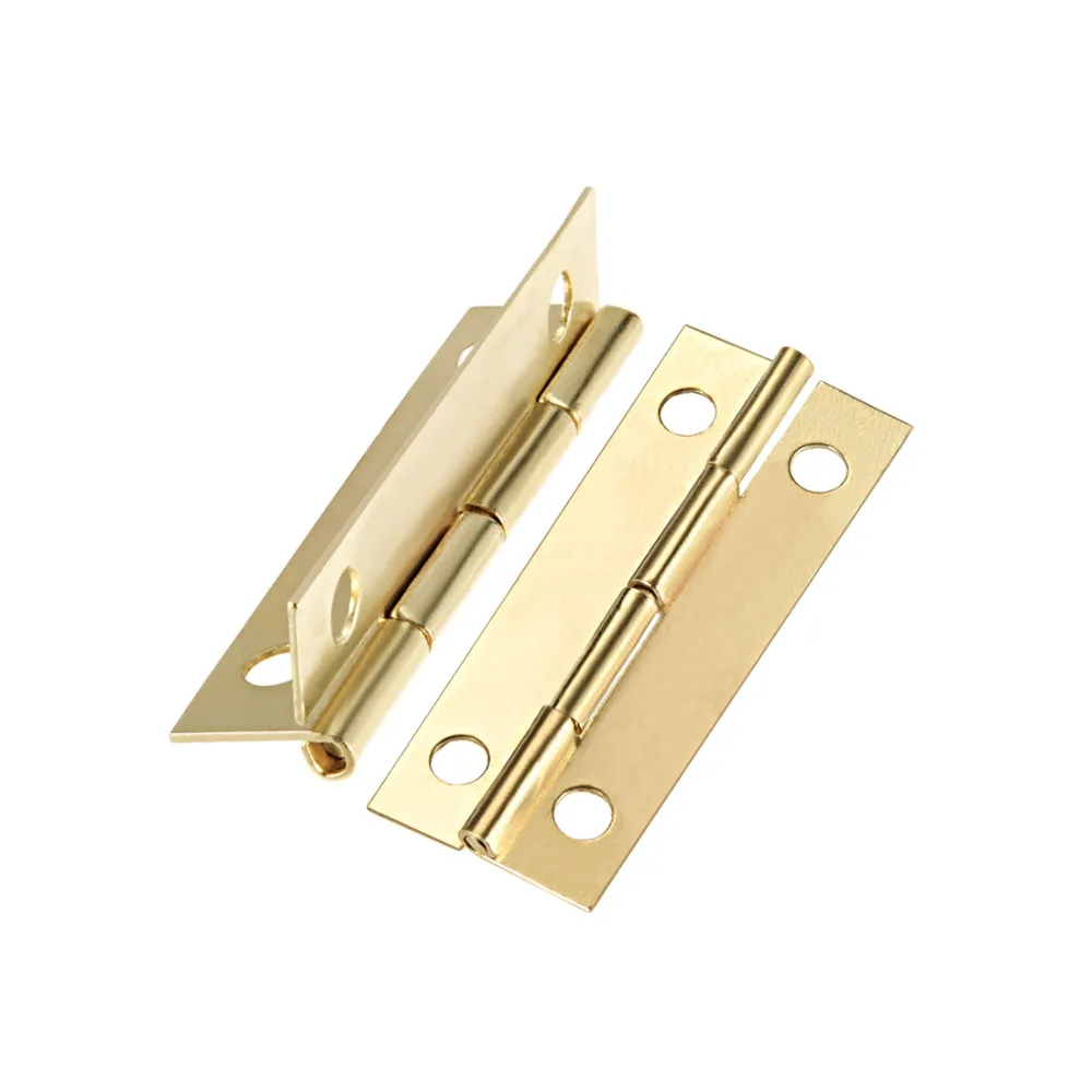 

Uxcell Newest 20Pcs 42 * 10 * 3mm Small Hinge Jewelry Case Wooden Box, Cupboard, Closet, Cabinet Hinges Fittings Golden Plain