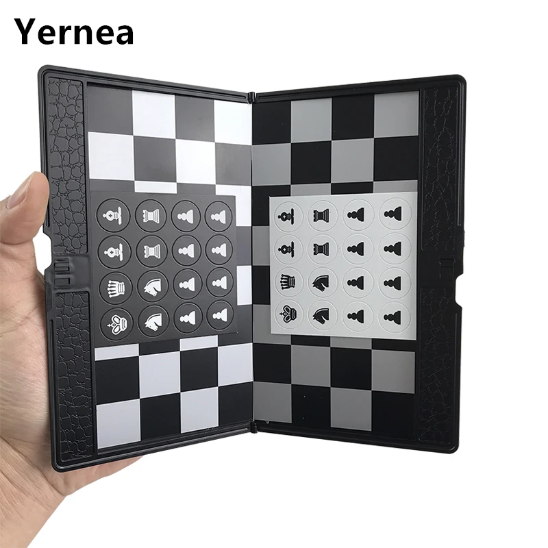 New Magnetic Plastic Chess Folding Wallet Type Chess Set Mini Portable Board Game Easy to carry Present Educational Gift for oppo k9 realme gt master q3 pro carnival scratch resistant litchi texture pu leather wallet case magnetic closure anti drop stand phone cover red