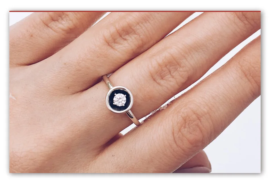 Say-You-Say-Me-925-Sterling-Silver-Black-Liner-Rings-Wedding-Engagement-Jewelry-Punk-Rock-Rings-T13