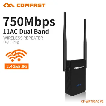 

COMFAST 5.8G Dual Band AC Wireless Wifi Repeater Range Extender Signal Amplifier 750Mbps 10dbi Antenna Wifi Booster Repetidor