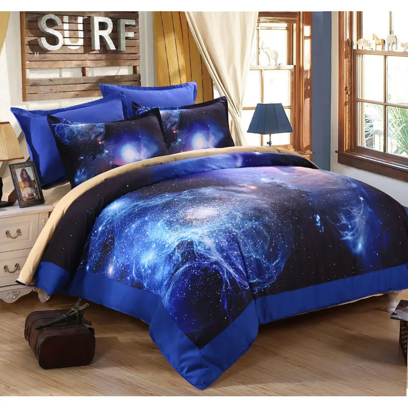 3d universe outer space printed blue galaxy bedding 4pcs quilt bed sheets pillowcases 3d universe outer space printed blue galaxy bedding 4pcs quilt bed sheets pillowcases