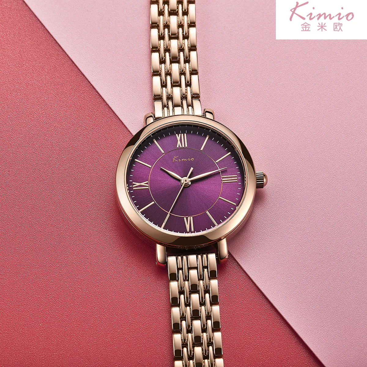 

Women Watches Bracelet Watch Ladies KIMIO Simple Roman Numerals Dial Rose Gold Luxury Brand Quartz Womans Wrist Watches