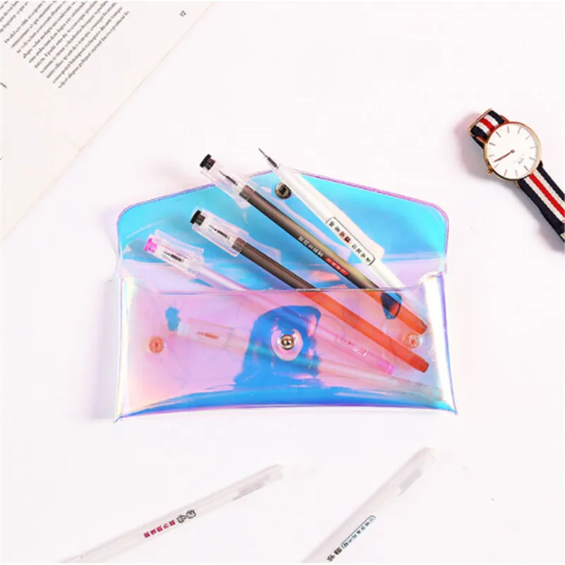 PVC الثلاثية الأبعاد شفافة التجميل أكياس إمرأة حقيبة مستحضرات تجميل الهولوغرام الليزر التجميل حالة أدوات الزينة المحمولة الجمال الحقيبة