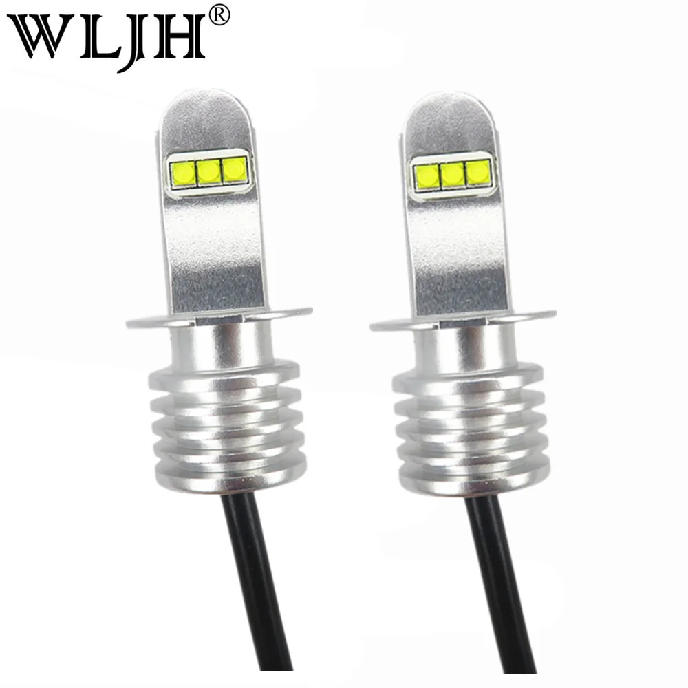 Feixe de Luz de Nevoeiro Luz de Condução Wljh Carro h3 Levou Lâmpada Automóvel Daytime Running Luz Drl Farol Baixo 12 v 24 2x 800lm 30 w