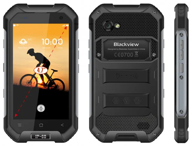 Blackview BV6000 Мобильного Телефона 4 Г Android 6.0 MTK6755 Окта основные 2.0 ГГц 3 ГБ+ 32 ГБ 13MP GPS Глонасс двойной Navi IP68 Водонепроницаемый - Цвет: Black