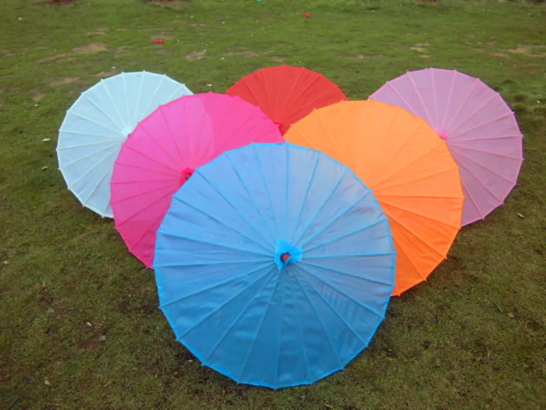 54CMSolid color dance umbrella silk decoration oiled paper umbrella