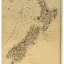 Nueva Zelanda NZ Mapa de búsqueda para aviadores perdidos George viajes pegatinas de pared clásicas lienzo Vintage cartel hogar Bar decoración regalo