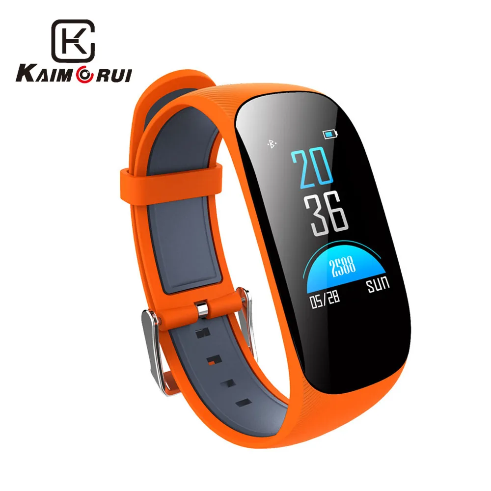 

Kaimorui Fitness Tracker Smart Wristband with Color Screen Pedometer Heart Rate Monitor for IOS/Android Phone Bluetooth 4.0
