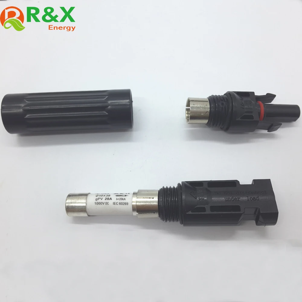 

Waterproof MC4 solar connector with fuse 15A/20A/30A 1000V DC solar connector for solar panel