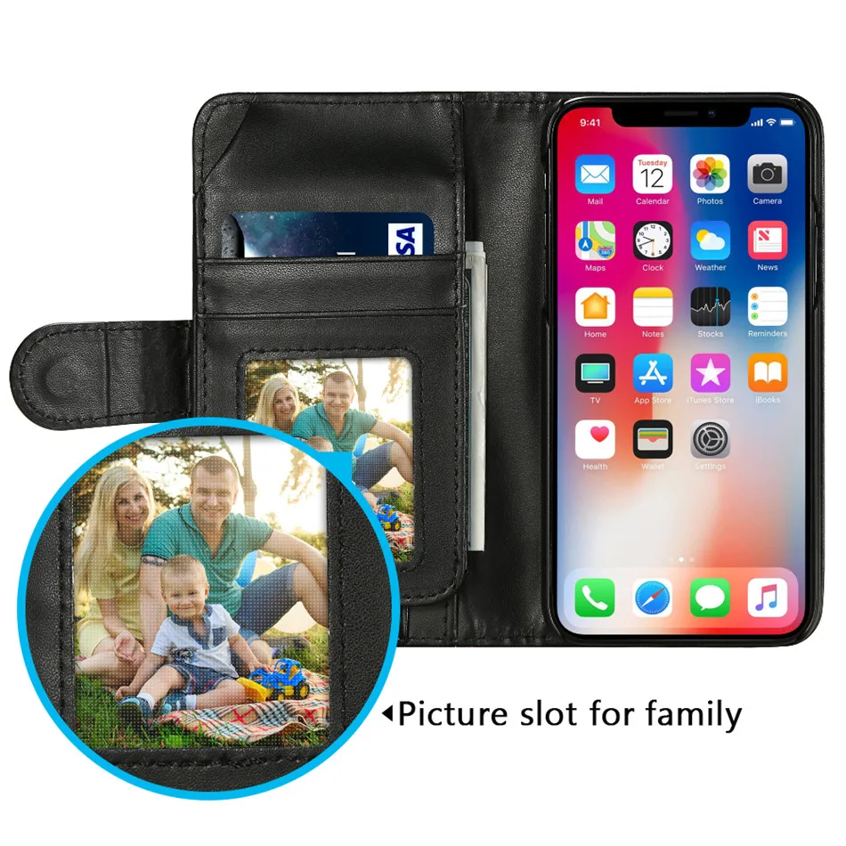 DOEES Foldable Leather Flip Wallet Case For iPhone X 10 Bag Case Vintage Business Card Cash Slot Smooth Touch Cover For iPhoneX (15)