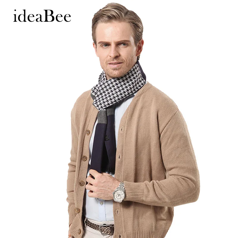 ideacherry 2017 Winter Warm Men Scarf Imitation Cashmere Brand Scarves Lattice Stripes Shawls Cotton Wraps | Аксессуары для одежды