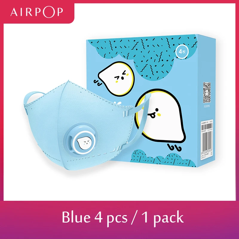 4 шт., оригинальная детская маска Xiaomi Airpop, детские маски PM2.5, противопротивотуманная маска, мягкая дышащая маска для лица, для мальчиков и девочек