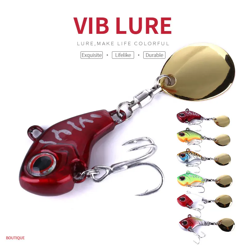 

HENGJIA 9/14/16/22g Mini VIB With Spoon Fishing Lure Metal Winter Ice Lures Fishing Tackle Crankbait Vibration Spinner