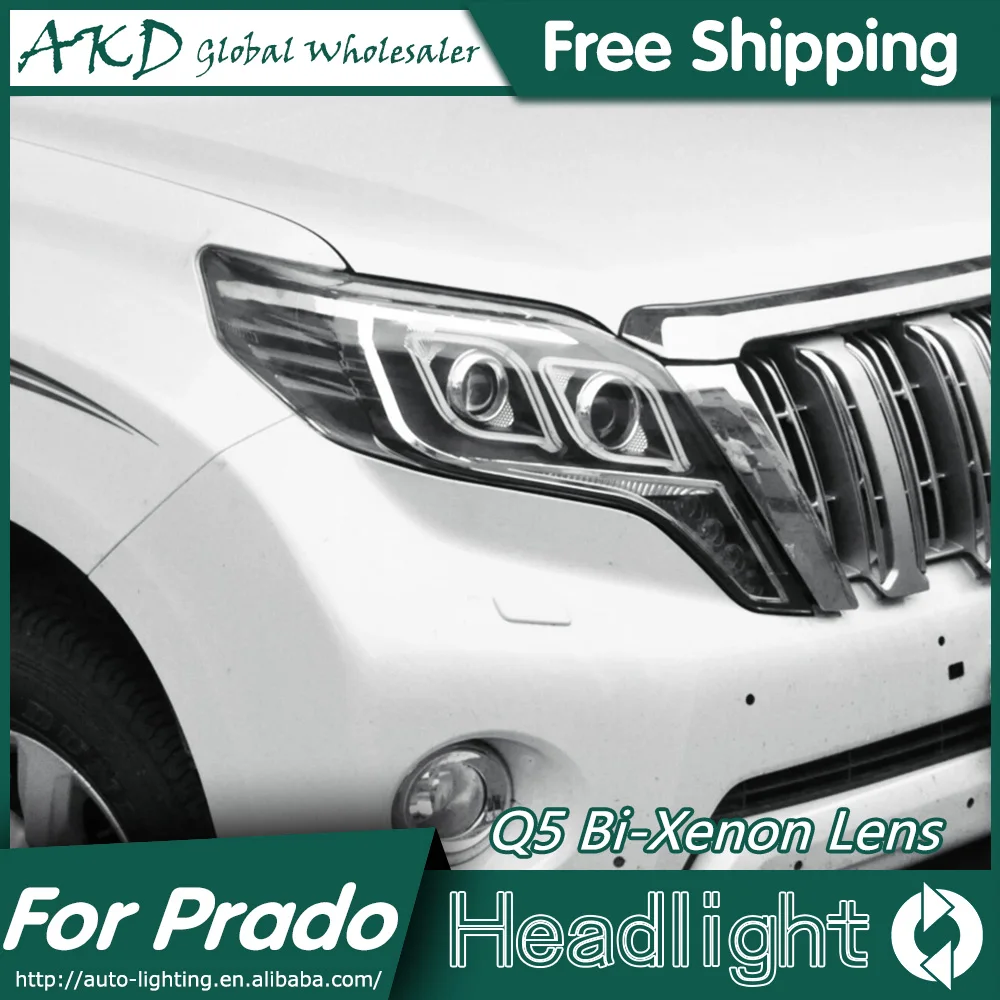 AKD Car Styling for Toyota Prado Headlights 2014 2015 New Prado LED