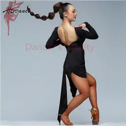Новый латинских танцев пикантные старший льда шелка с длинными рукавами латинские танцы платье для женщин латинский танец соревнование