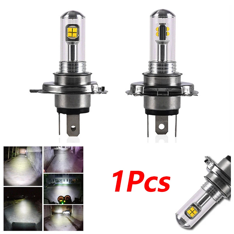 

H4/HS1 DC 12V 40W 8LED COB 6500K White Easy To Install Motorcycle Hi/Lo Beam Headlight Light