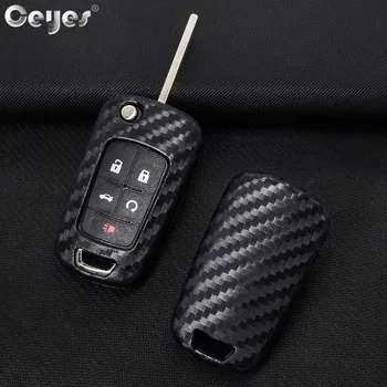 

Ceyes Car Styling Auto Key Shell Case For Chevrolet Cruze Aveo Trax For Opel Astra Corsa Carbon Fiber Accessories Car-Styling