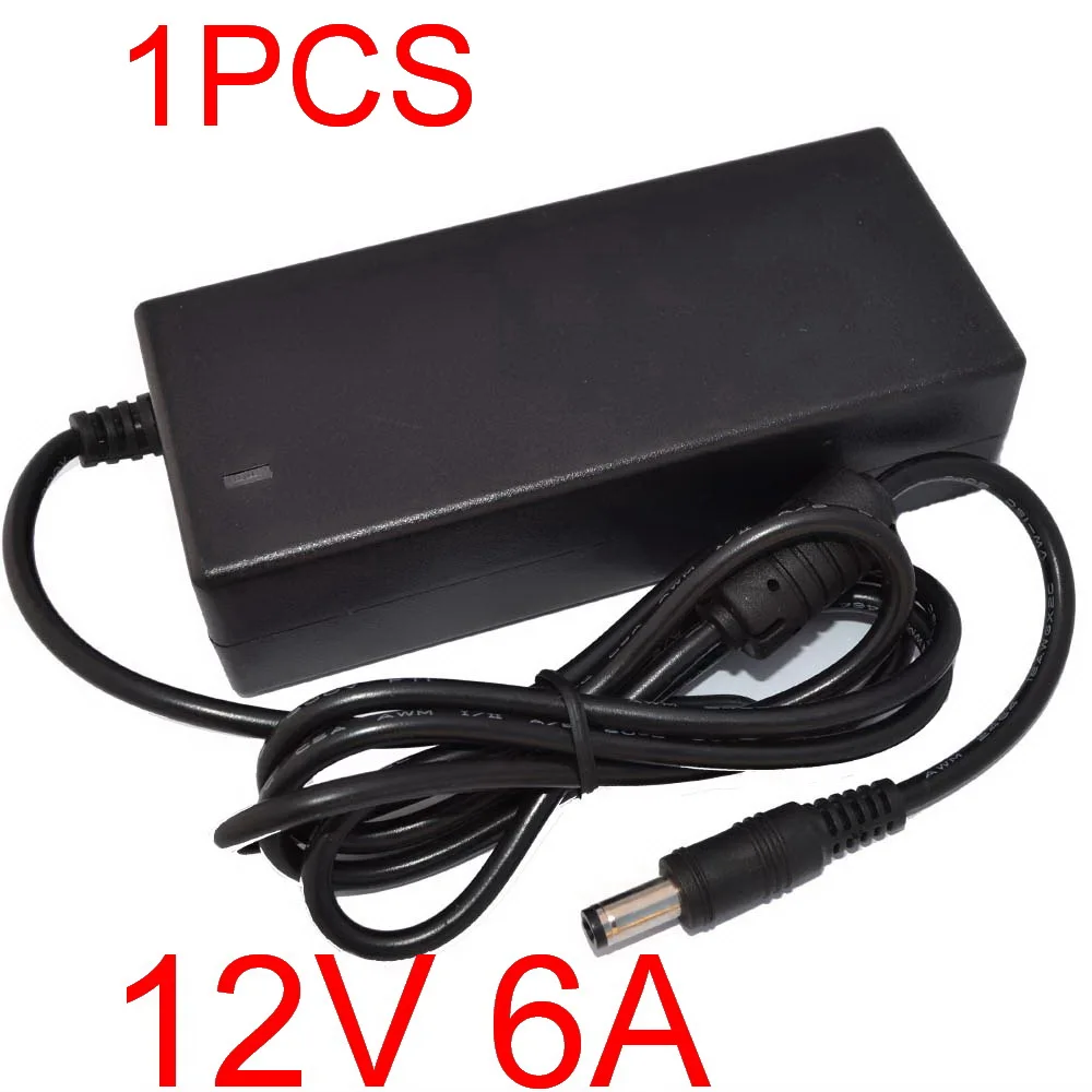 1pcs 12V6A AC 100V 240V DC 12V 6A 72W DC 5 5mm X 2 1pcs-12v6a-ac-100v-240v-dc-12v-6a-72w-dc-5-5mm-x-2