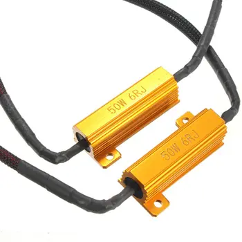 

2pcs H7 LED DRL HeadLight Fog Light Canbus Error Free 50W Load Resistor Decoder Canceller for BMW, for Mercedes-Benz,for Skoda
