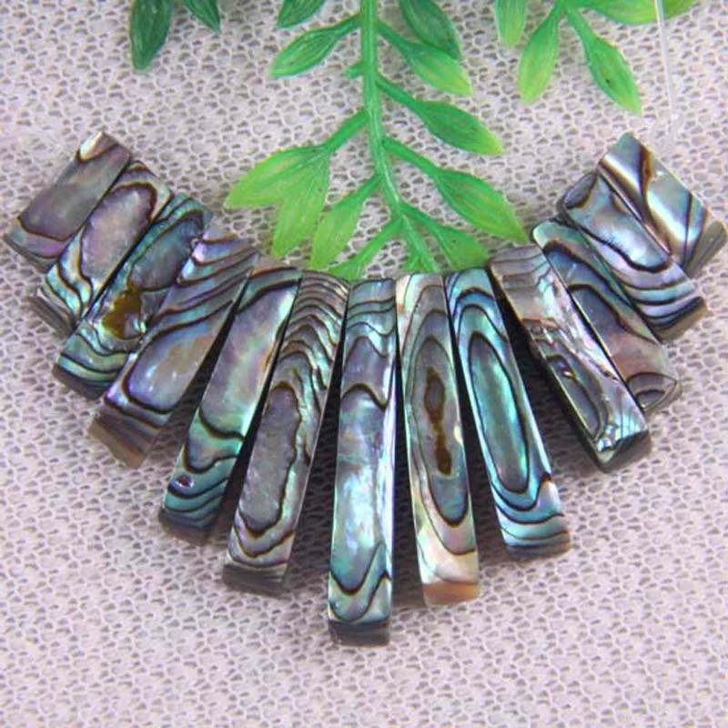 

Natural New Zealand Abalone Shell Pendant Jewelry For Woman Gift Bead Strand 13PCS S161